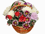 "Энджи" - цветочная композиция в корзинке.